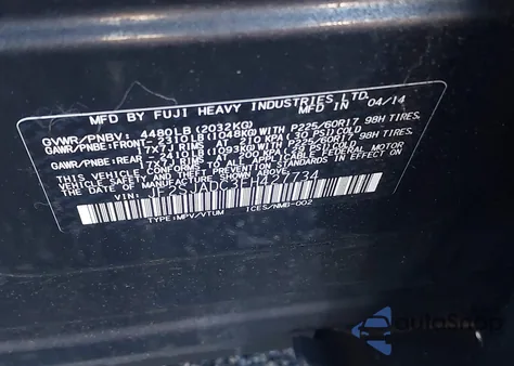 2015 Subaru Forester 2.5I Premium from USA, damaged, VIN JF2SJADC3FH427734